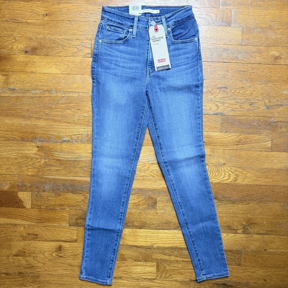 Levi's Women's 721 High Rise Skinny‎ Jeans 24x28 LAPIS AIR Blue